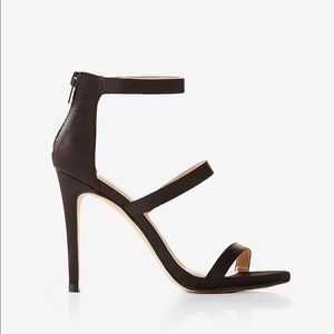 Express Black Satin Heels